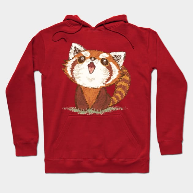 Red panda happy Hoodie by sanogawa